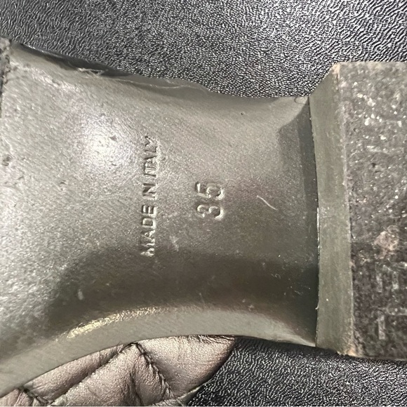 CHANEL DK SILVER / black Mules 2017 C9981 chain detail size 35 EUC - Picture 12 of 12